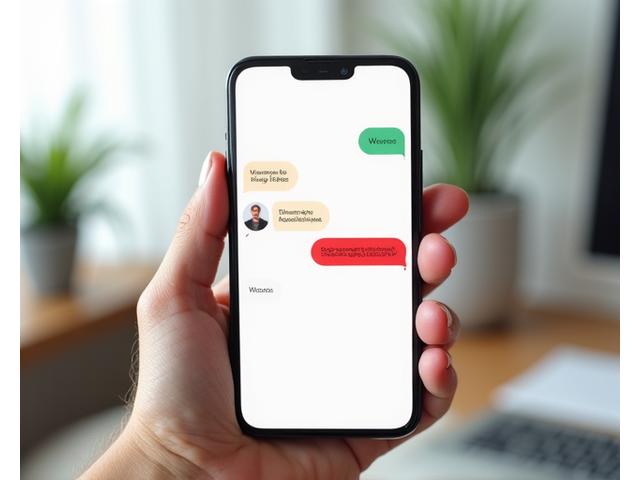Chat-Bubble auf Smartphone mit Vitalis Glanz Branding